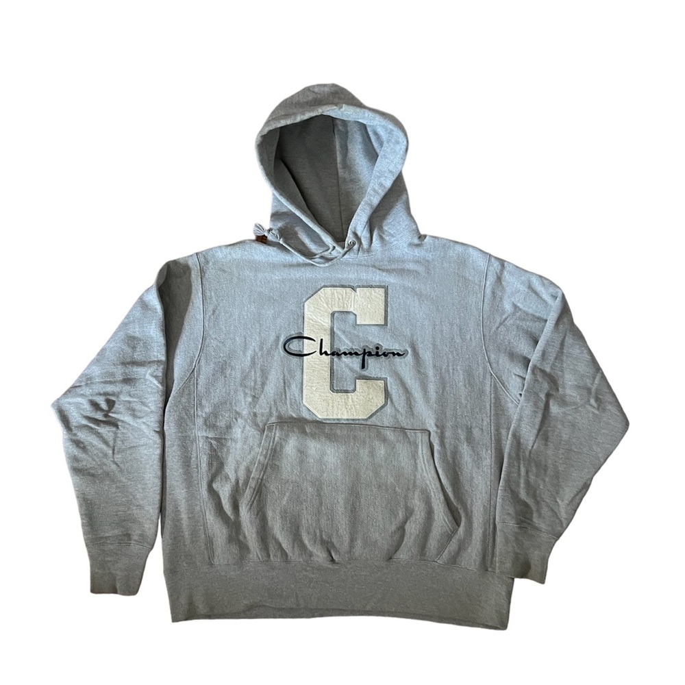 Mens Grey Champion Hoodie - Picture 1 of 3